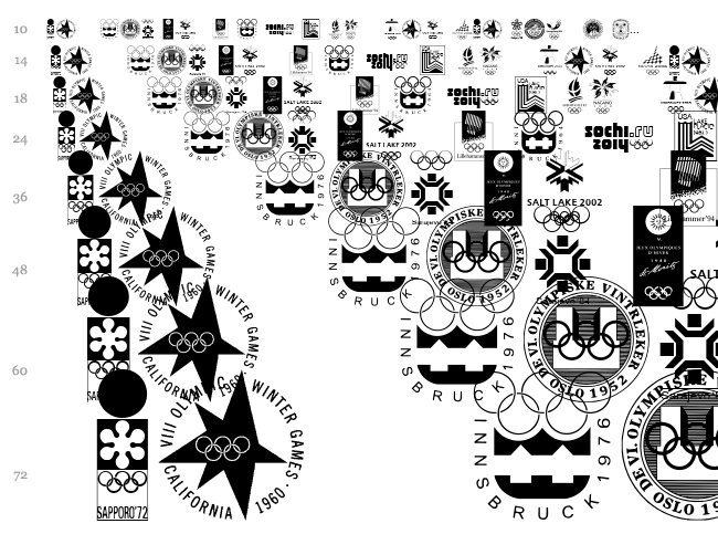 Olympiad XXX font waterfall